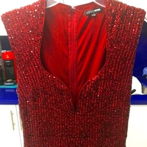 FashionNova Burgundy Sequence Maxi Dress XL